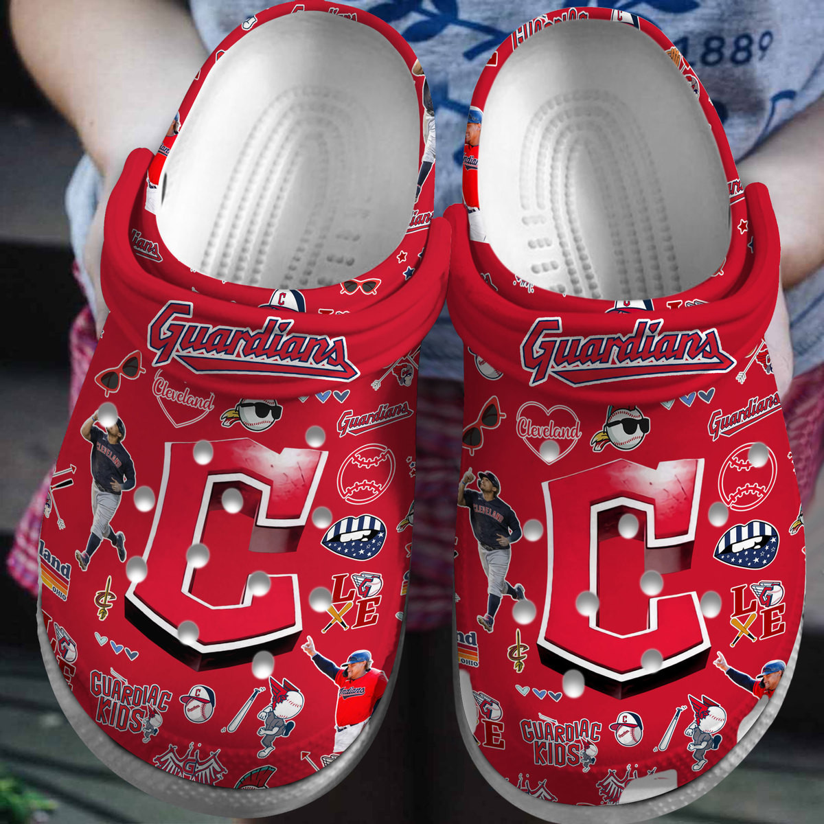 Footwearmerch Cleveland Guardians MLB Sport Crocs Crocband Clogs Shoes Comfortable For Men Women and Kids