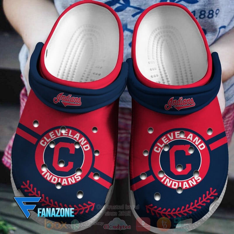 Footwearmerch Cleveland Guardians Red-Navy MLB Sport Crocs Clogs Crocband Shoes Comfortable For Men Women and Kids