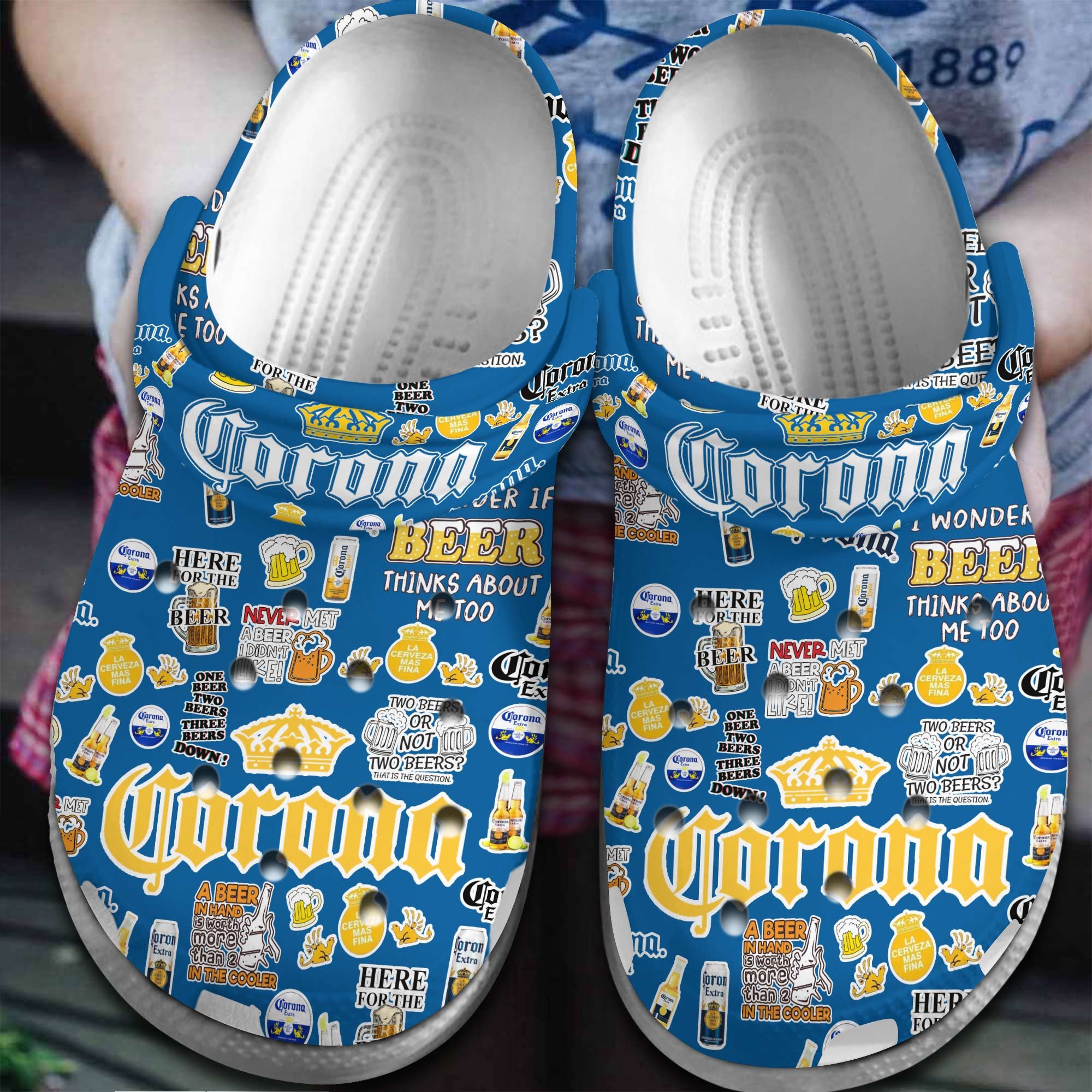Footwearmerch Corona Beer Beer Crocs Crocband Clogs Shoes Comfortable For Men Women and Kids