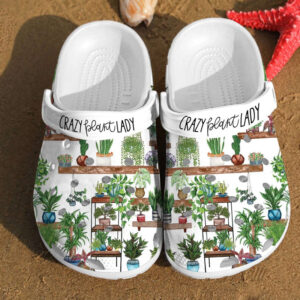 Footwearmerch Crazy Plant Lady Mom For Men And Women Gift For Fan Classic Water Rubber clog Shoes Comfy Footwear