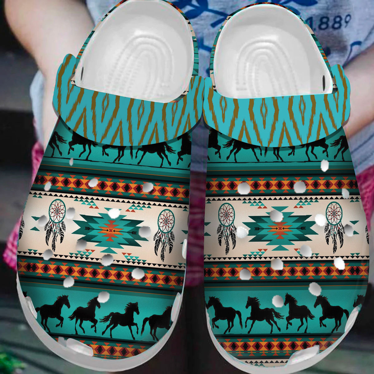 Footwearmerch Native American Crocs Clog Shoes For Kid and Adult