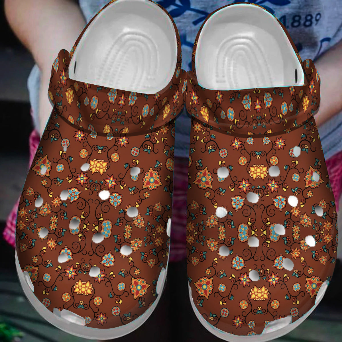 Footwearmerch Native American Crocs Clog Shoes For Kid and Adult