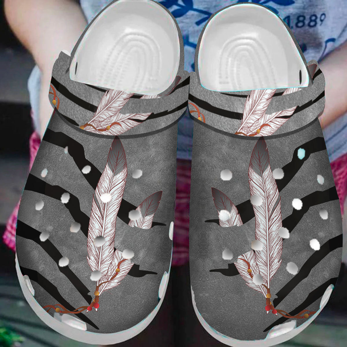 Footwearmerch Native American Crocs Clog Shoes For Kid and Adult