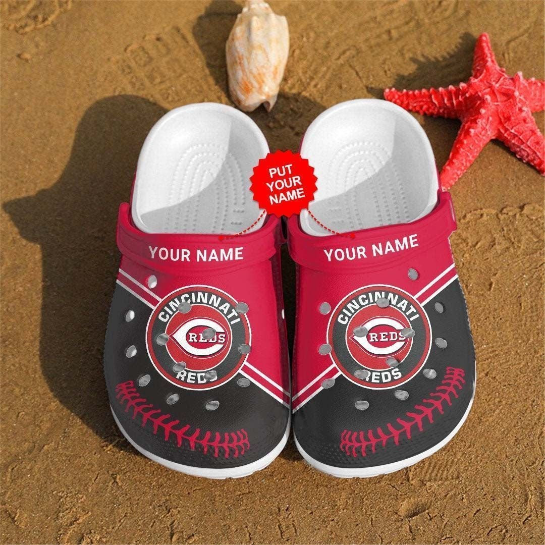 Footwearmerch Custom Name Cincinnati Reds Rubber clog Shoescrocband Clogs Comfy Footwea