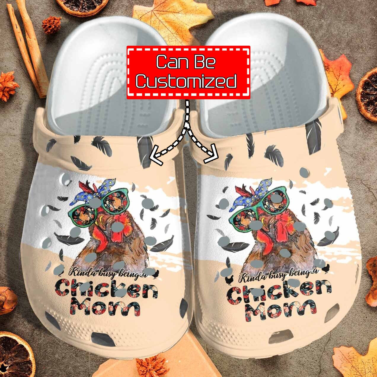 Footwearmerch Custom Personalized Kinda Busy Being A Chicken Mom Clog Shoes