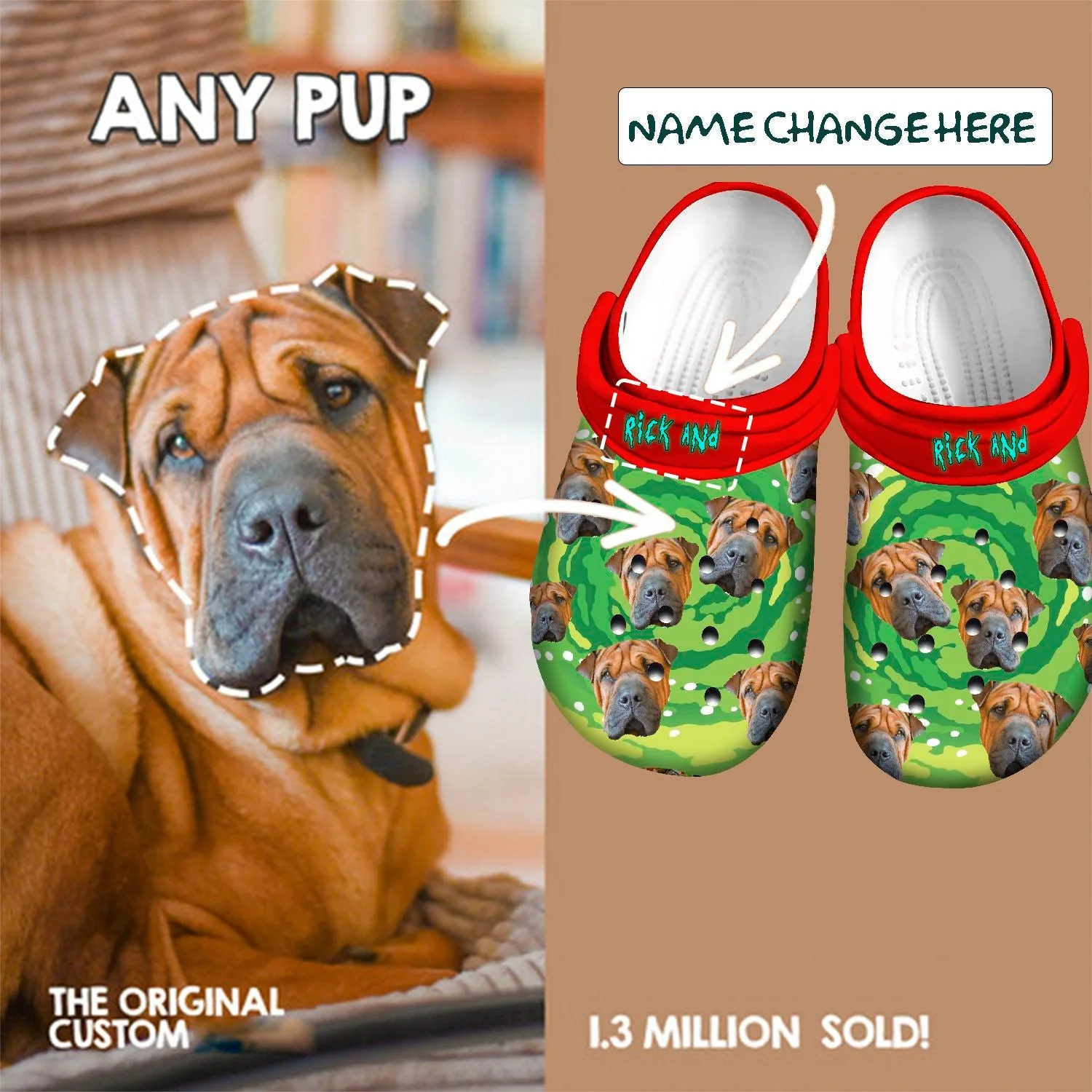 Footwearmerch Custom photo Shoes for the Dog & Cat - Gift for Christmas - Email Support Crocs Crocband Clogs Shoes For Men Women