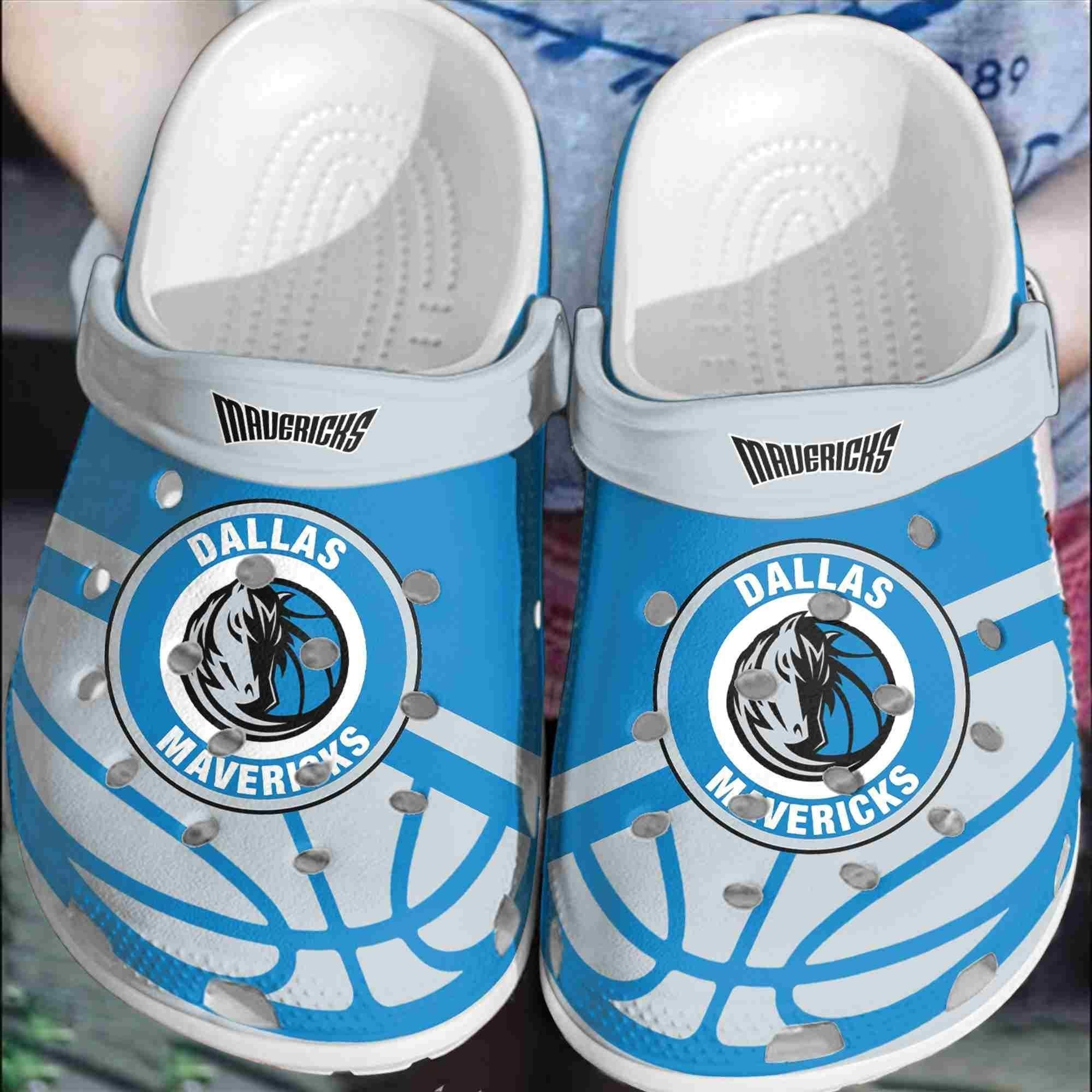 Footwearmerch Dallas Mavericks Basketball Club Crocband Clogs Crocs Comfortable Shoes For Men Women