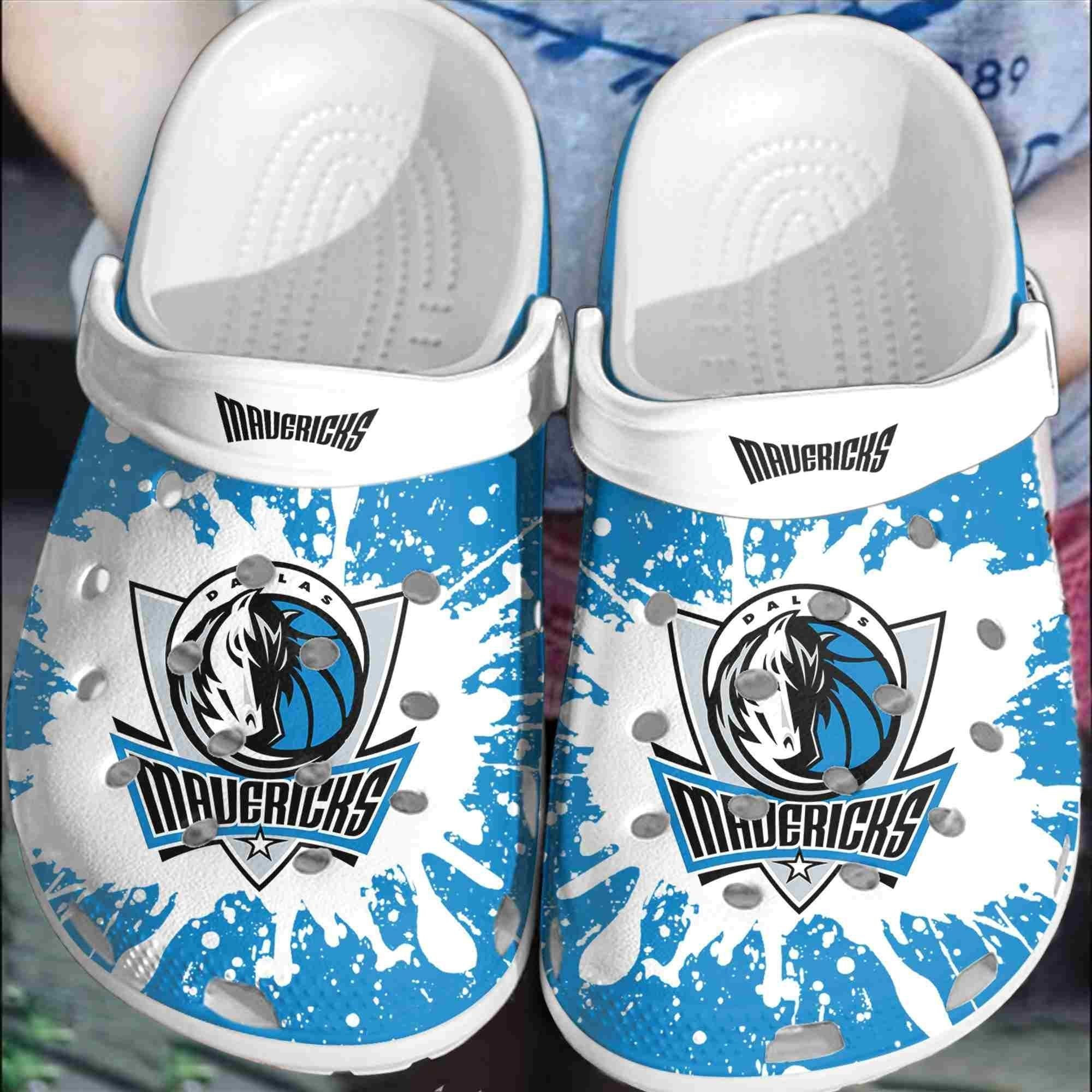 Footwearmerch Dallas Mavericks Basketball Club Crocband Clogs Crocs Shoes Comfortable For Men Women