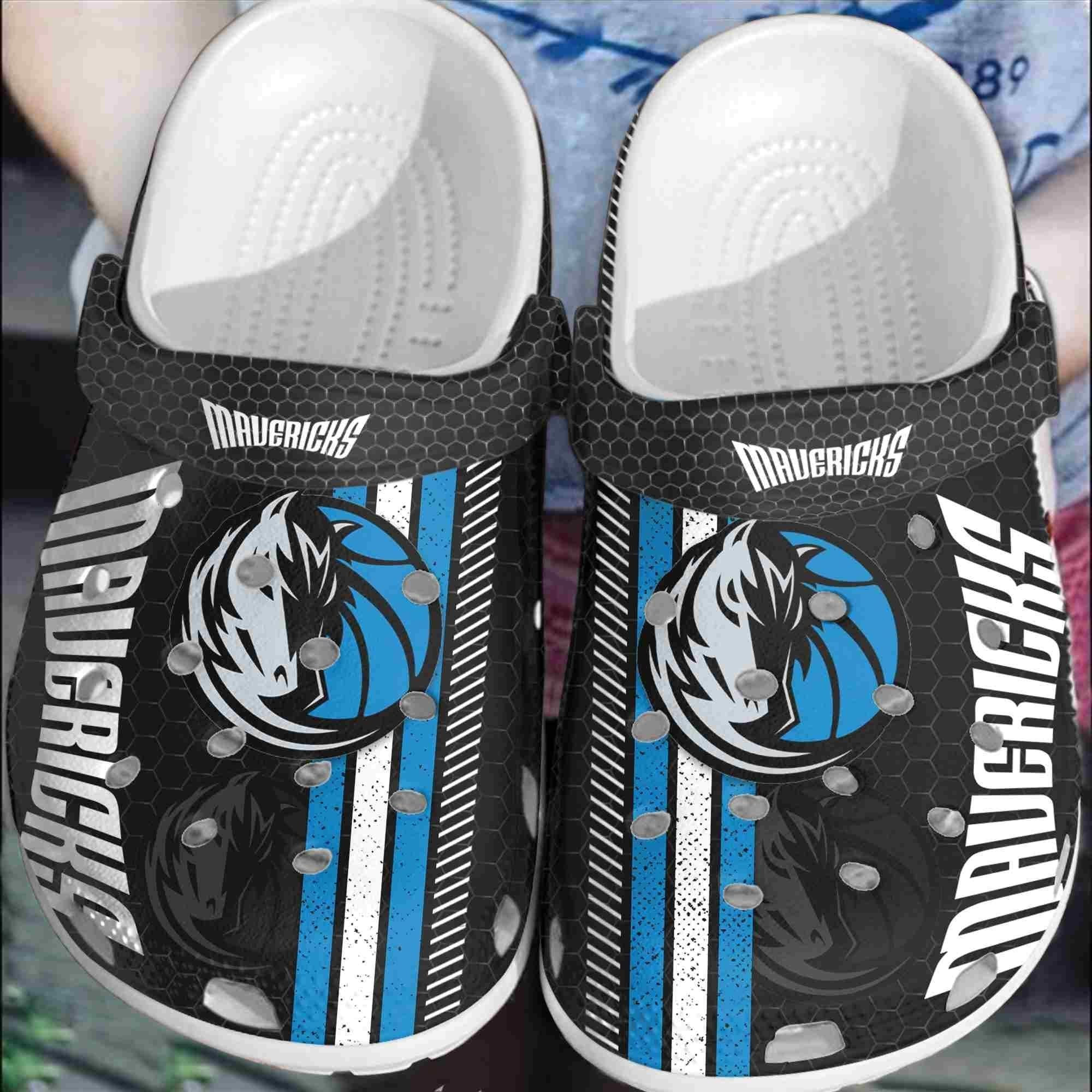 Footwearmerch Dallas Mavericks Basketball Club Crocband Clogs Shoes Comfortable Crocs For Men Women