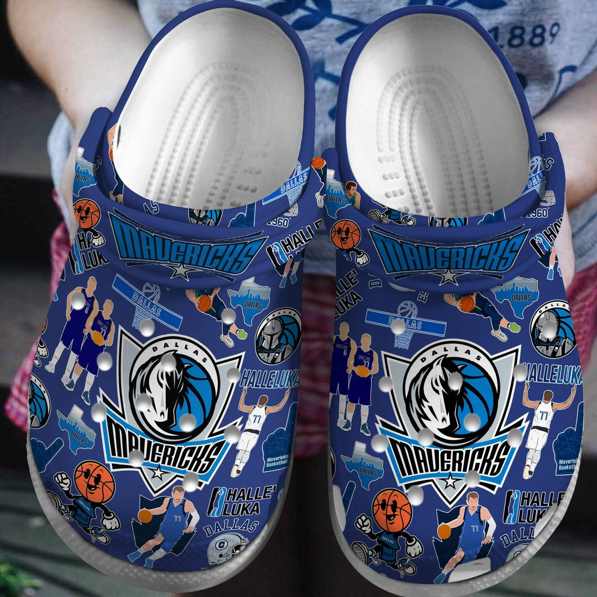 Footwearmerch Dallas Mavericks NBA Sport Crocs Crocband Clogs Shoes Comfortable For Men Women and Kids