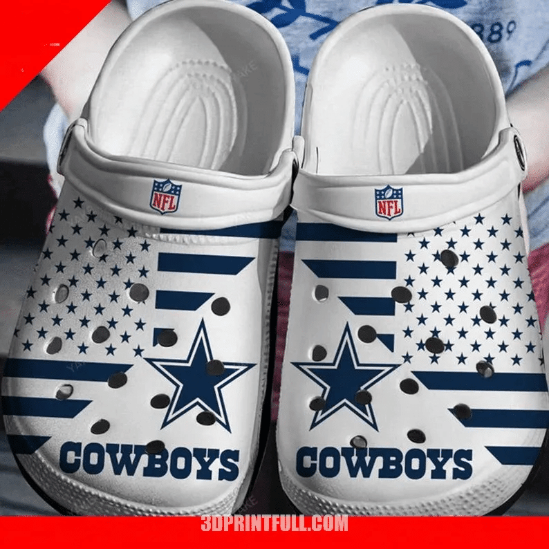 Footwearmerch Dallas Team Gift For Fan Rubber Crocband Clog