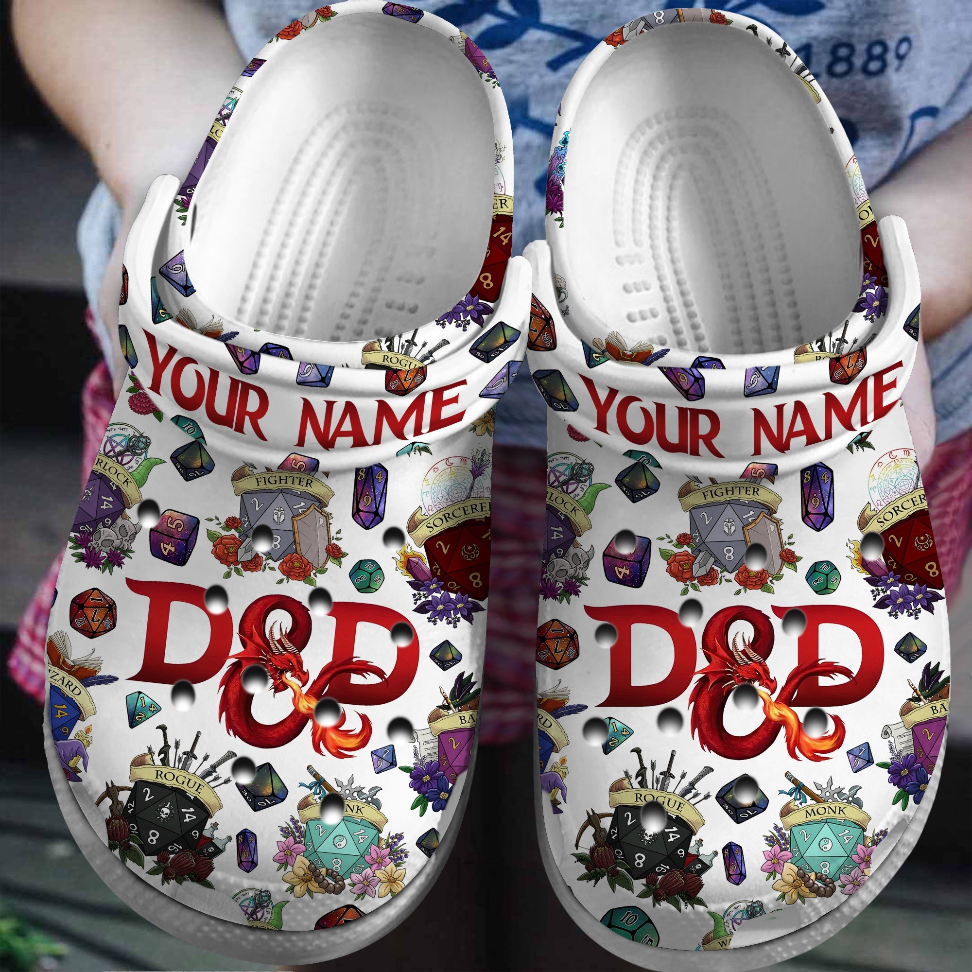 Footwearmerch D&D Dungeons & Dragons Movie Game Crocs Crocband Clogs Shoes Comfortable For Men Women and Kids