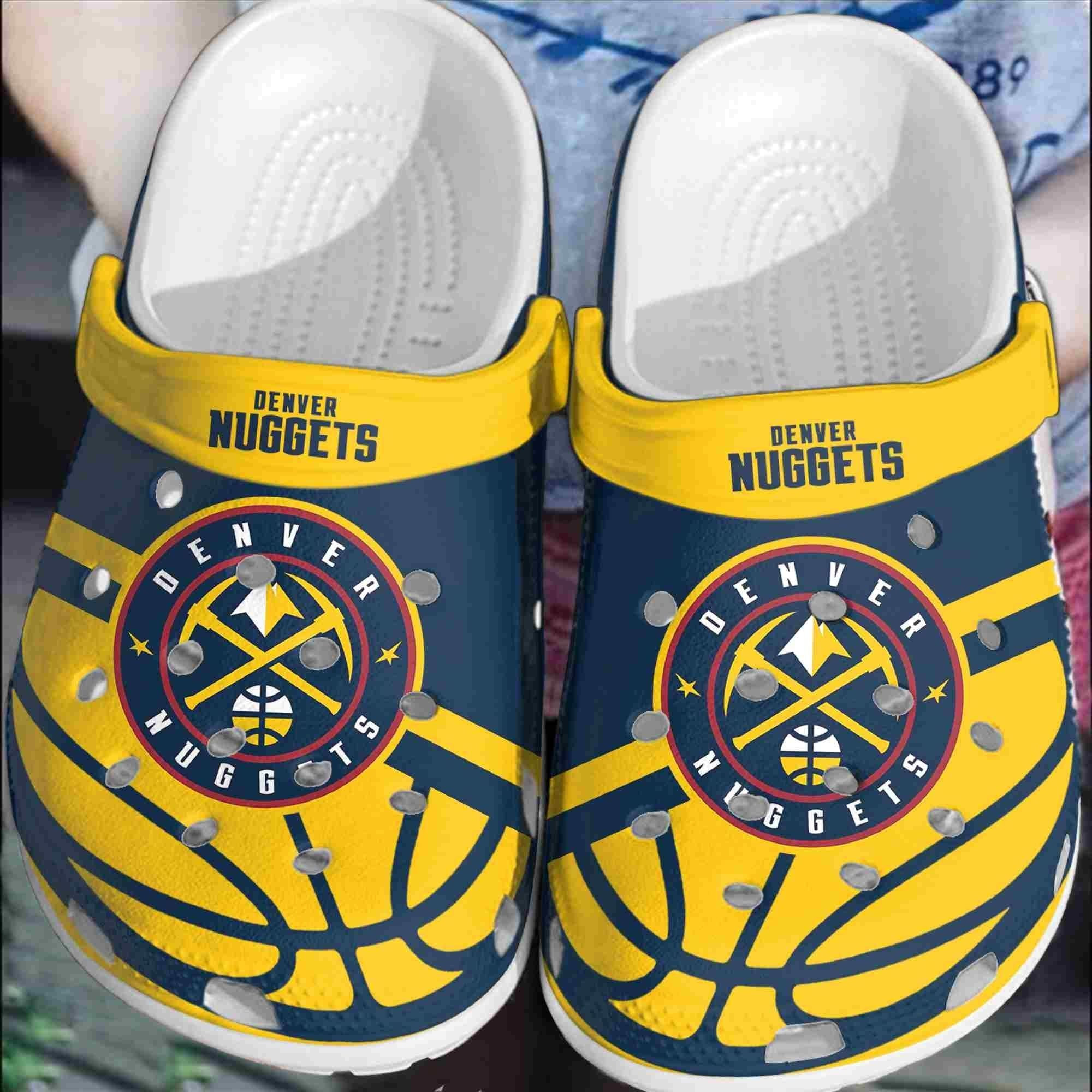 Footwearmerch Denver Nuggets Basketball Club Crocband Clogs Comfortable Shoes Crocs For Men Women