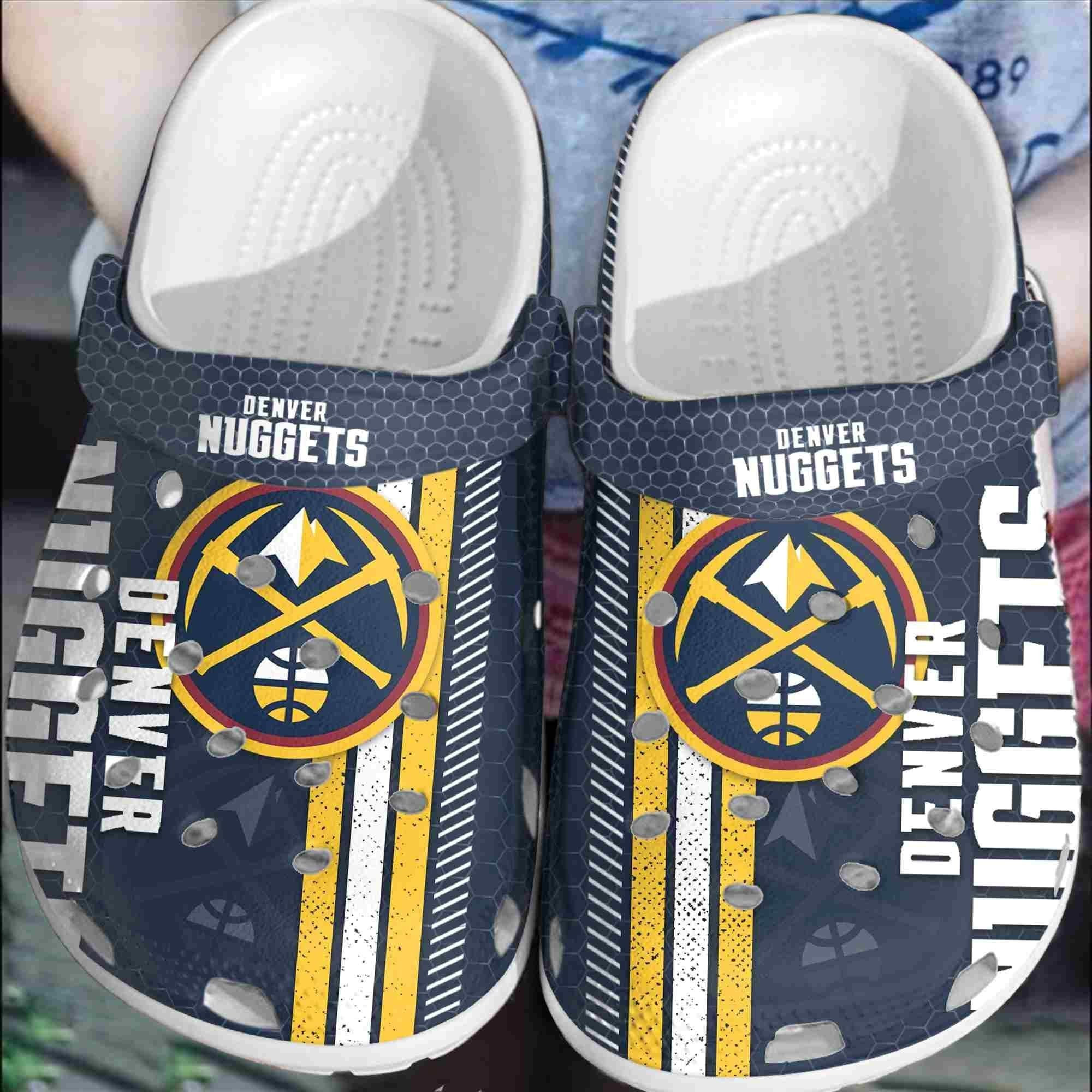 Footwearmerch Denver Nuggets Basketball Club Crocband Shoes Crocs Comfortable Clogs For Men Women