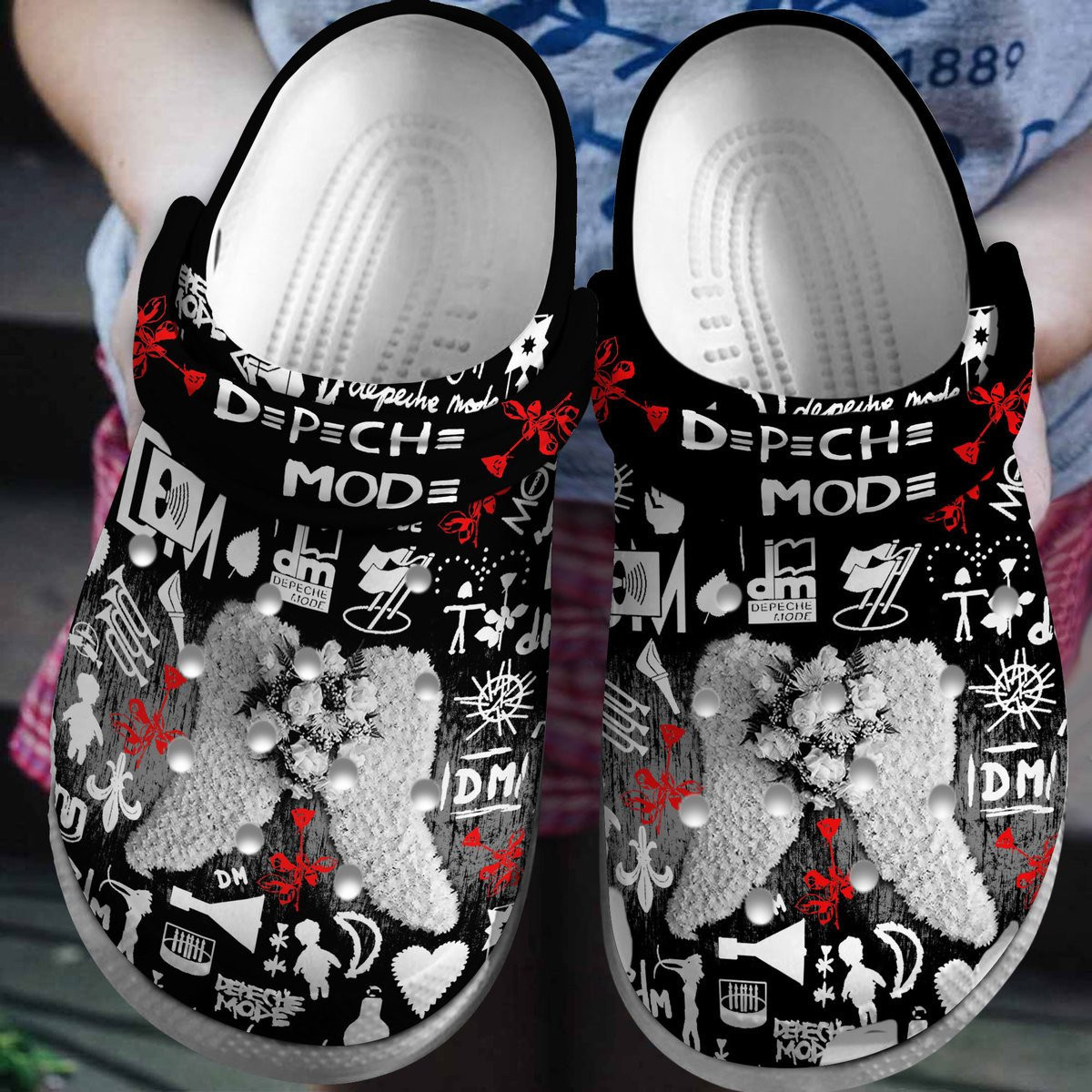 Footwearmerch Depeche Mode Music Crocs Crocband Clogs Shoes Comfortable For Men Women and Kids