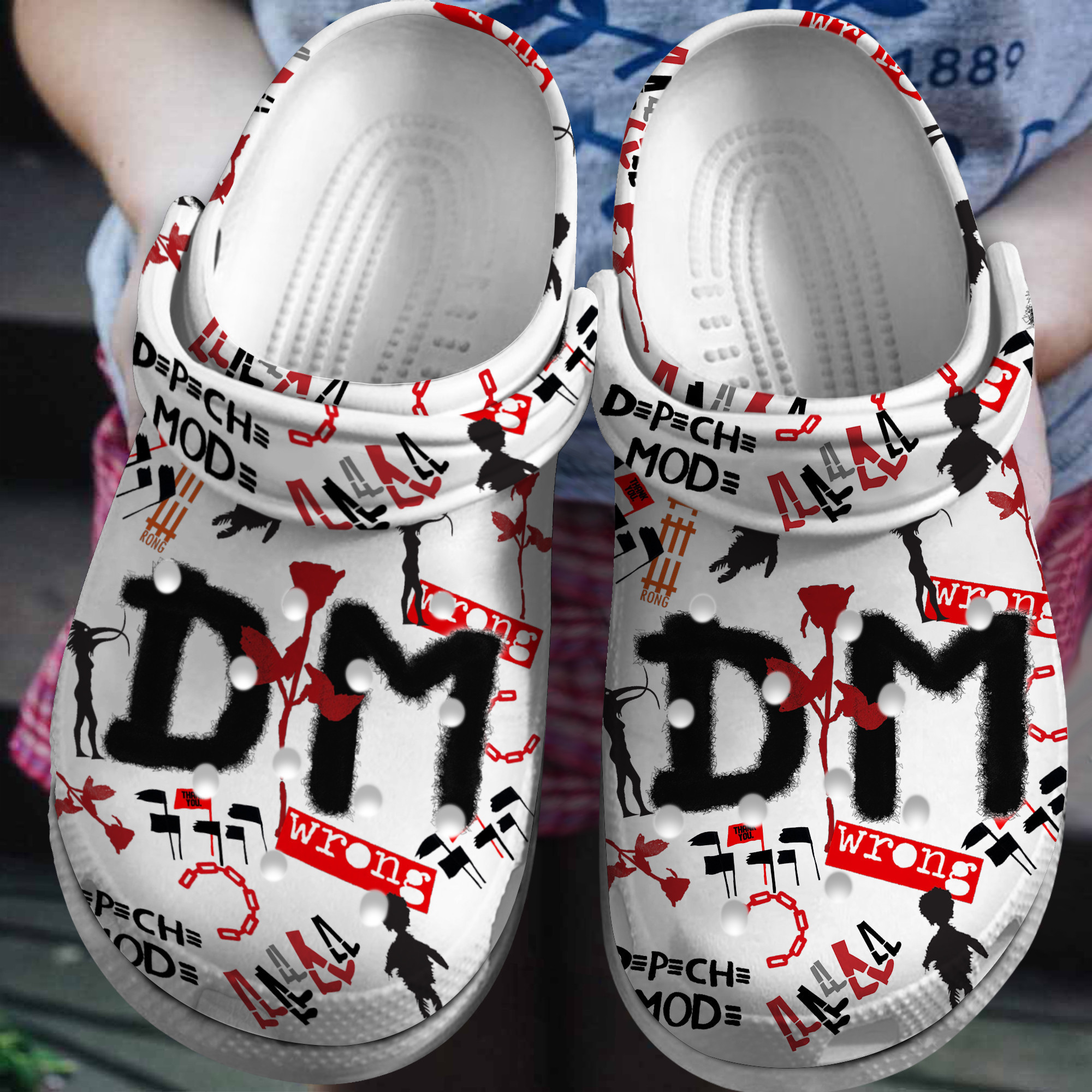 Footwearmerch Depeche Mode Music Crocs Crocband Clogs Shoes Comfortable For Men Women and Kids