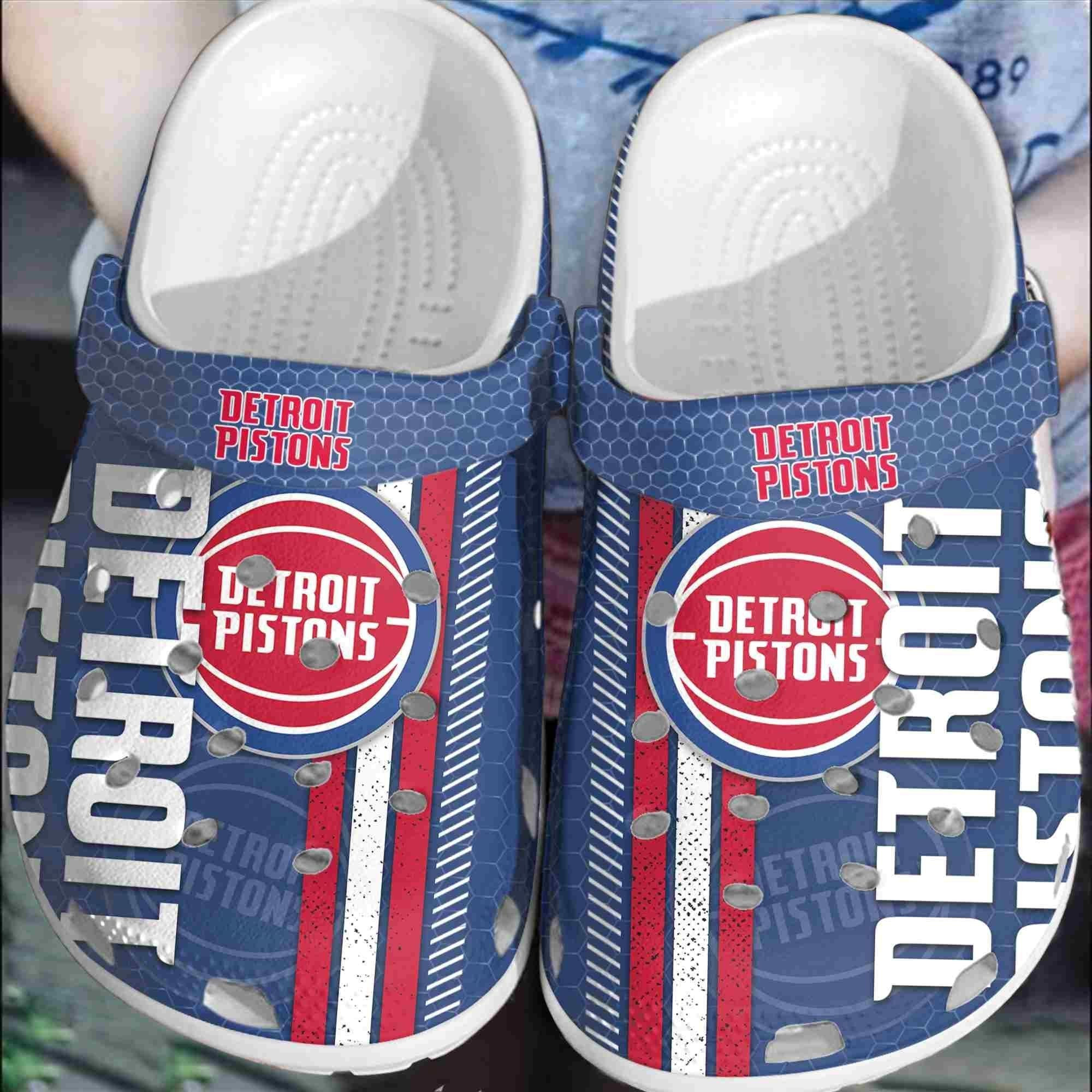 Footwearmerch Detroit Pitons Basketball Club Crocband Shoes Comfortable Clogs Crocs For Men Women