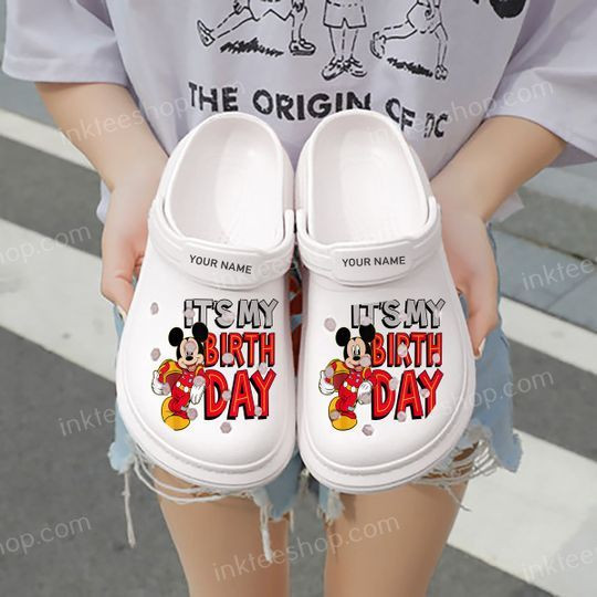 Footwearmerch Disney Junior Birthday Mickey Birthday Cartoon Crocs Crocband Shoes Clogs Custom Name For Men Women And Kids