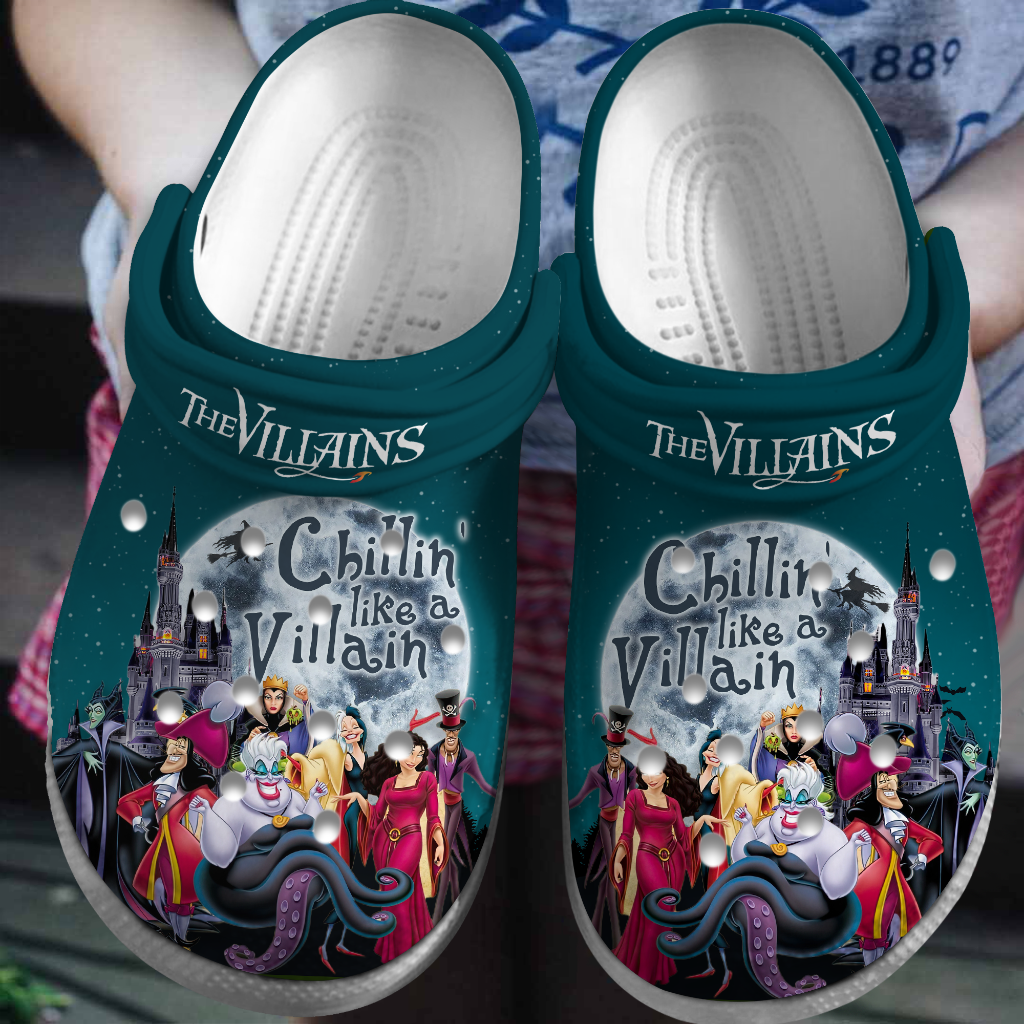 Footwearmerch Disney Villains Cartoon Crocs Crocband Clogs Shoes Comfortable For Men Women and Kids
