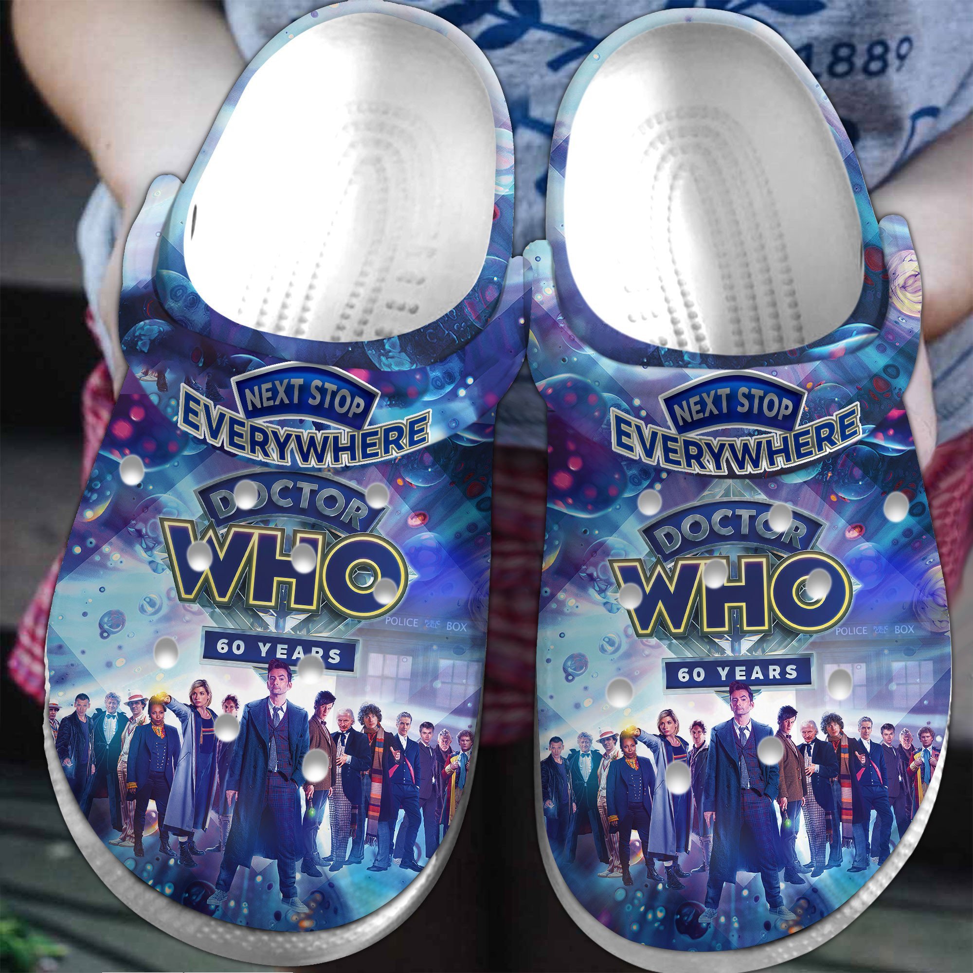 Footwearmerch Doctor Who TV Series Crocs Crocband Clogs Shoes Comfortable For Men Women and Kids