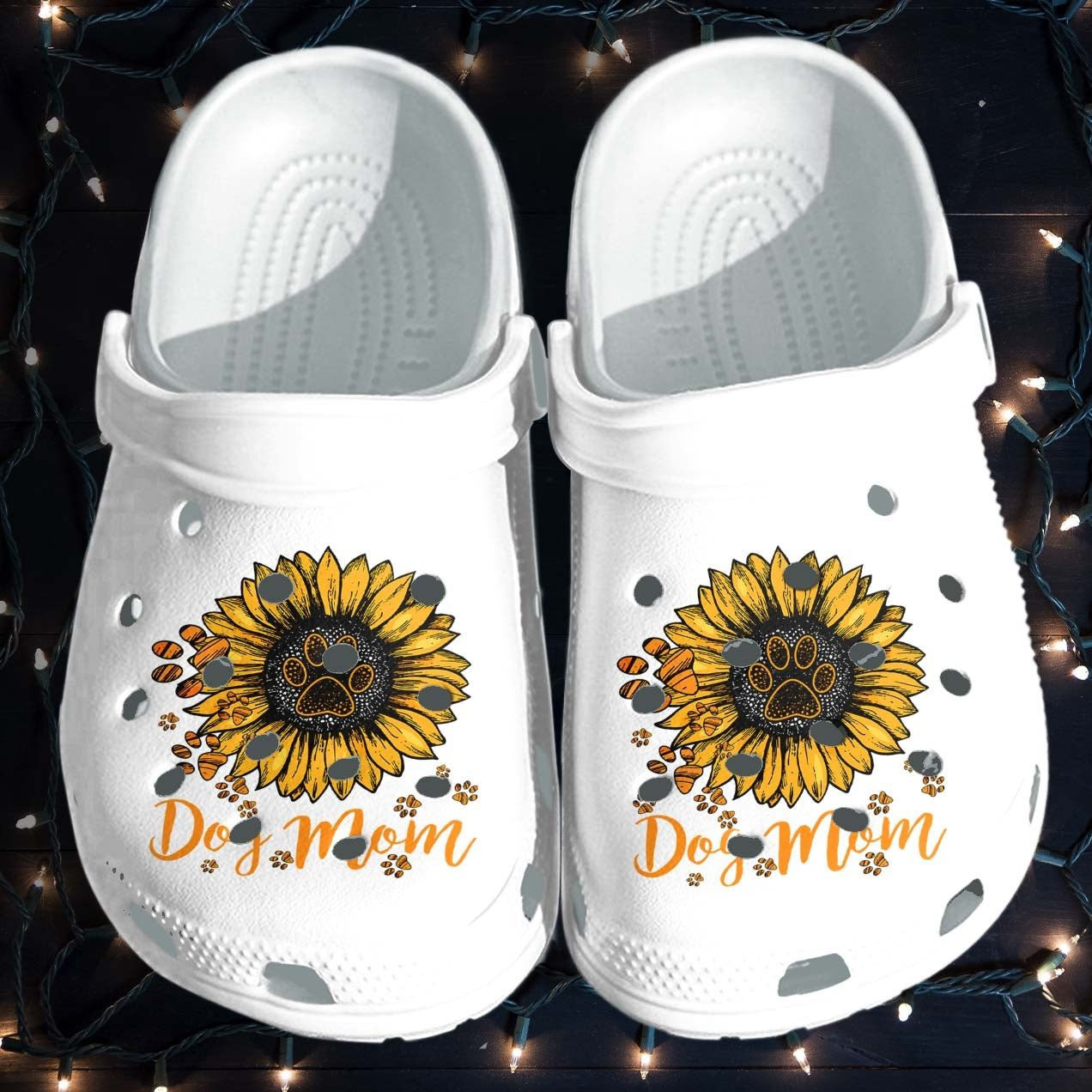 Footwearmerch Dog Mom Sunflower Custom Shoes Clogs Mothers Day 2022 Gifts For Women Grandma