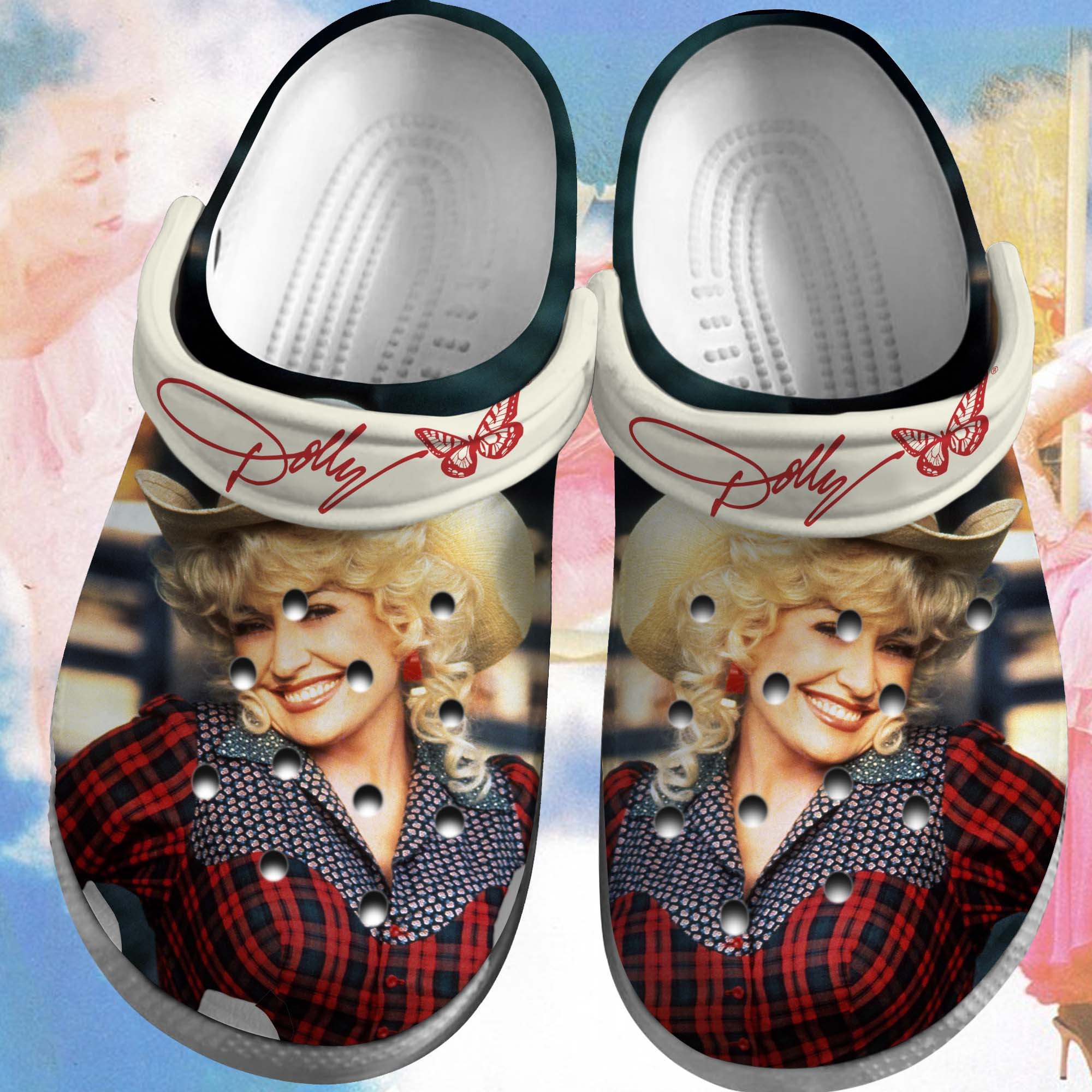 Footwearmerch Dolly Parton Music Crocs Crocband Clogs Shoes Comfortable For Men Women and Kids