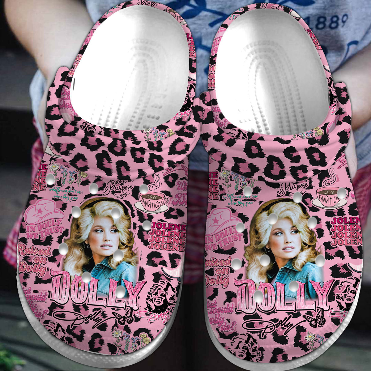 Footwearmerch Dolly Parton Music Crocs Crocband Clogs Shoes Comfortable For Men Women and Kids