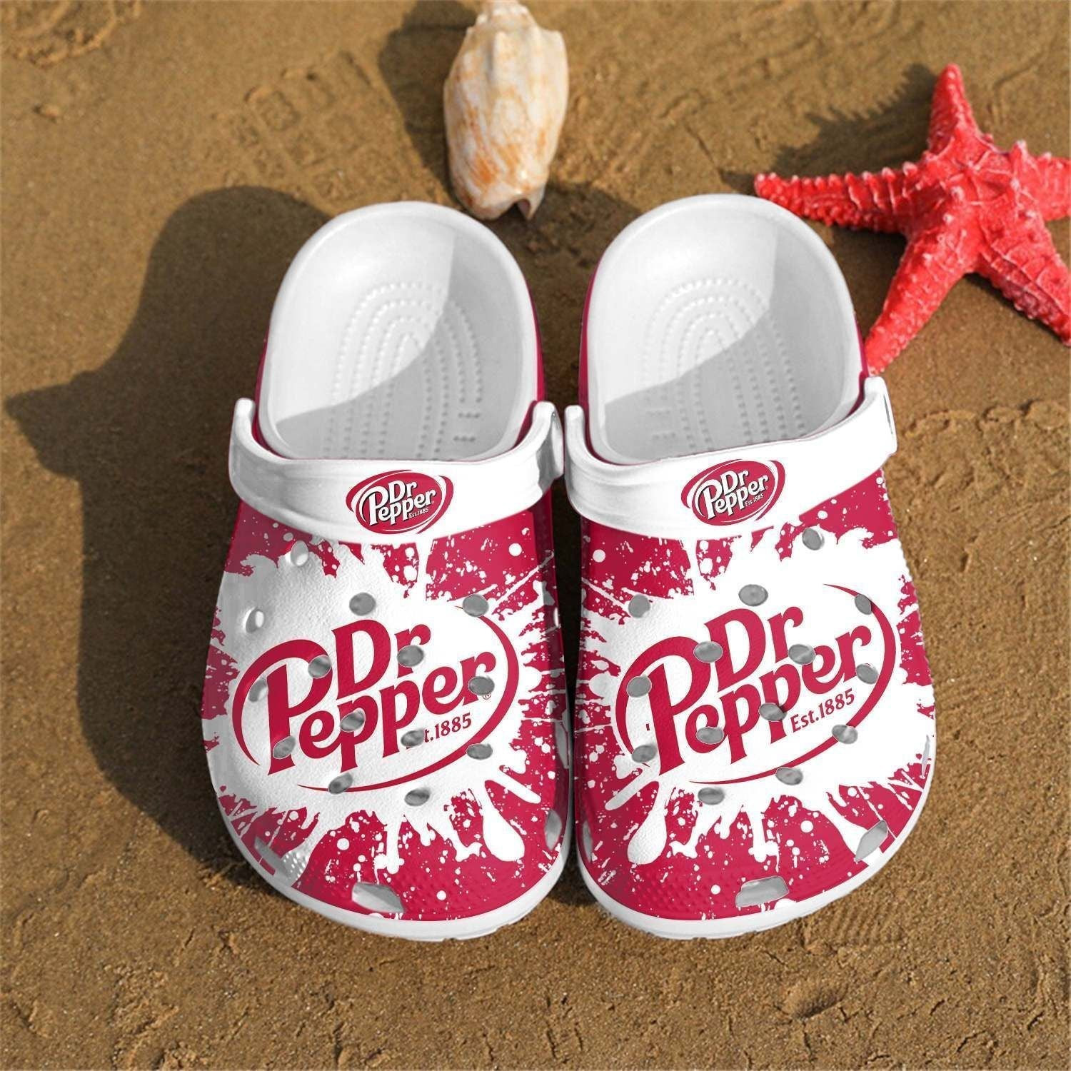 Footwearmerch Dr Pepper Crocs Crocband Comfortable Clogs Shoes For Men Women