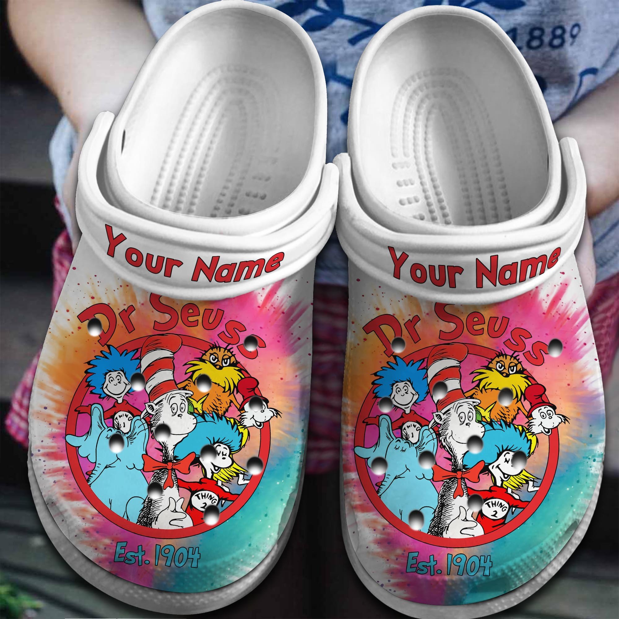 Footwearmerch Dr Seuss Cartoon Crocs Crocband Clogs Shoes Comfortable For Men Women and Kids