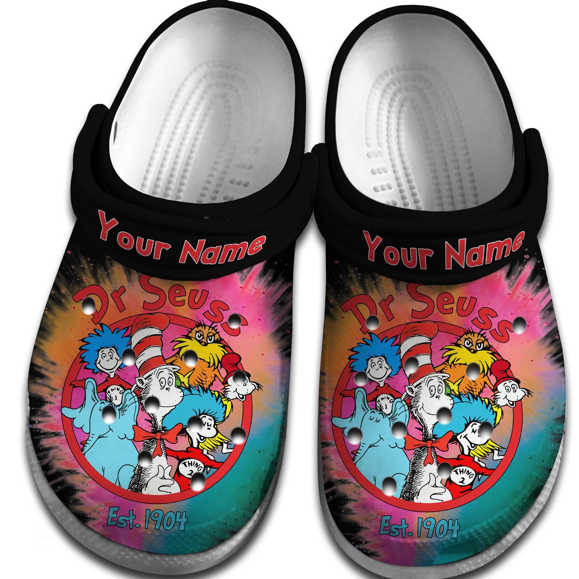 Footwearmerch Dr Seuss Cartoon Crocs Crocband Clogs Shoes Comfortable For Men Women and Kids
