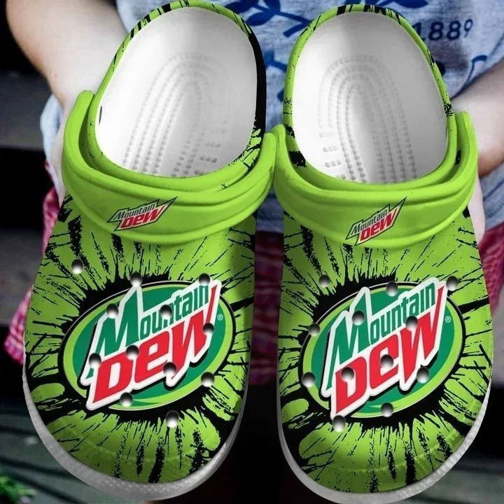 Footwearmerch Drink Mountain Dew Gift For Lover Rubber clog Shoes Comfy Footwear