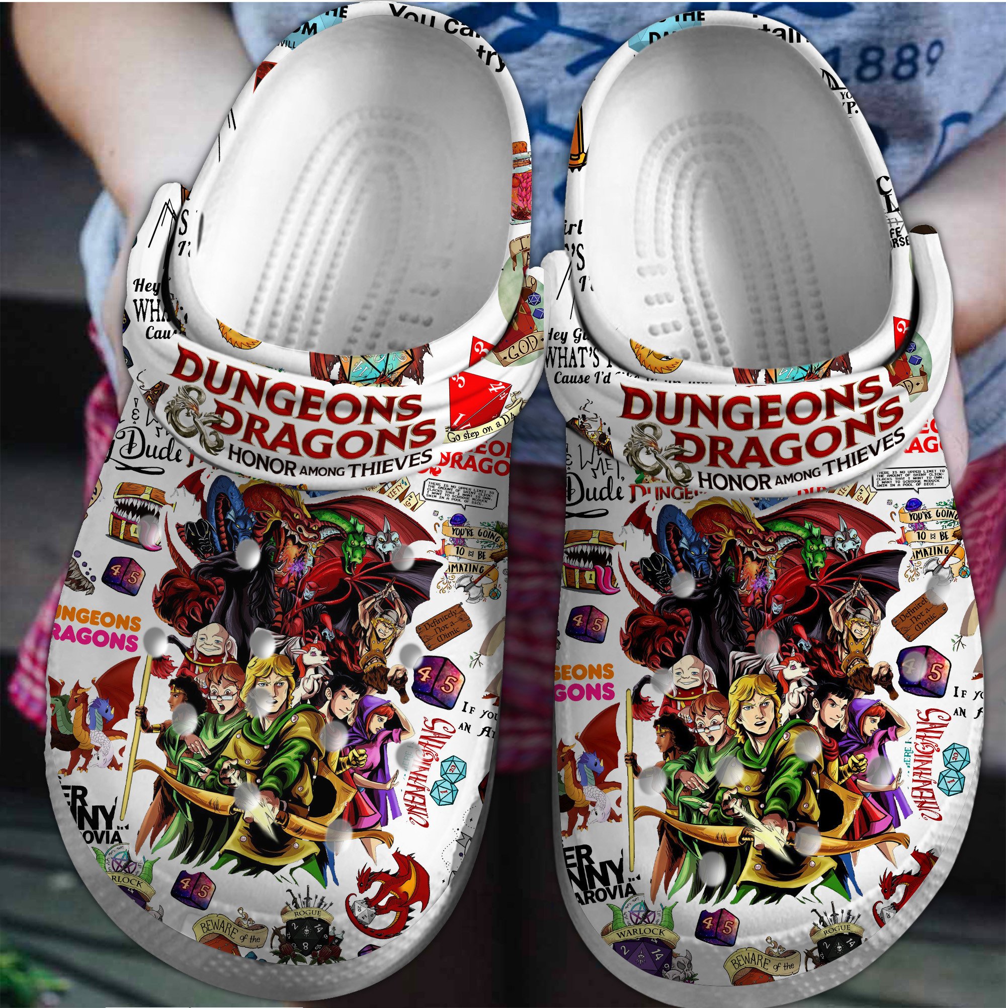 Footwearmerch Dungeons And Dragons Movie Game Crocs Crocband Clogs Shoes Comfortable For Men Women and Kids
