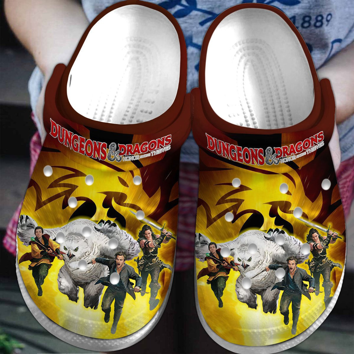 Footwearmerch Dungeons And Dragons Movie Game Crocs Crocband Clogs Shoes Comfortable For Men Women and Kids