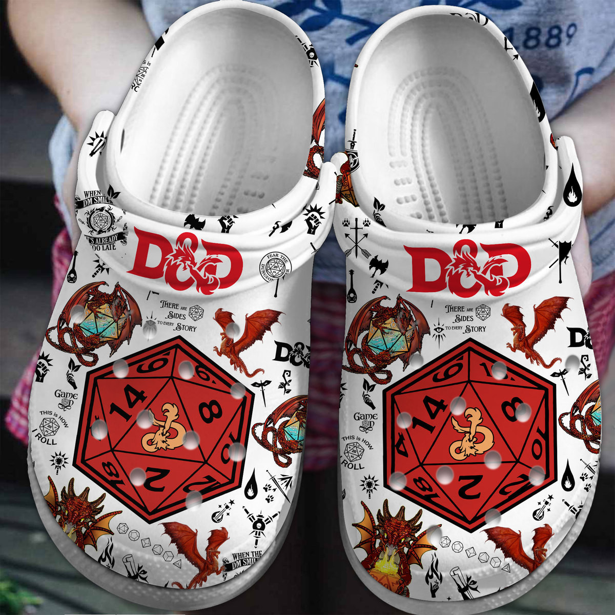 Footwearmerch Dungeons And Dragons Movie Game Crocs Crocband Clogs Shoes Comfortable For Men Women and Kids