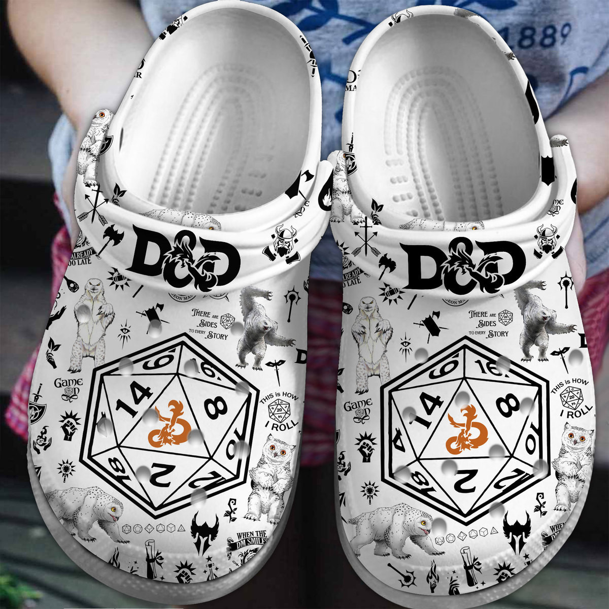 Footwearmerch Dungeons And Dragons Movie Game Crocs Crocband Clogs Shoes Comfortable For Men Women and Kids