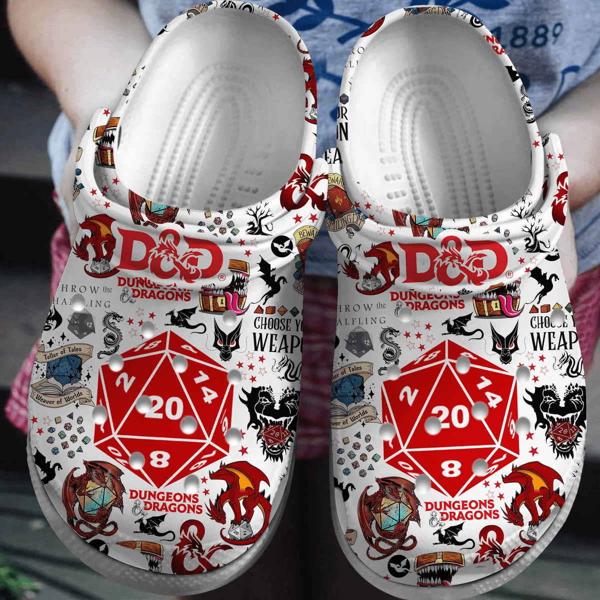 Footwearmerch Dungeons And Dragons Movie Game Crocs Crocband Clogs Shoes Comfortable For Men Women and Kids