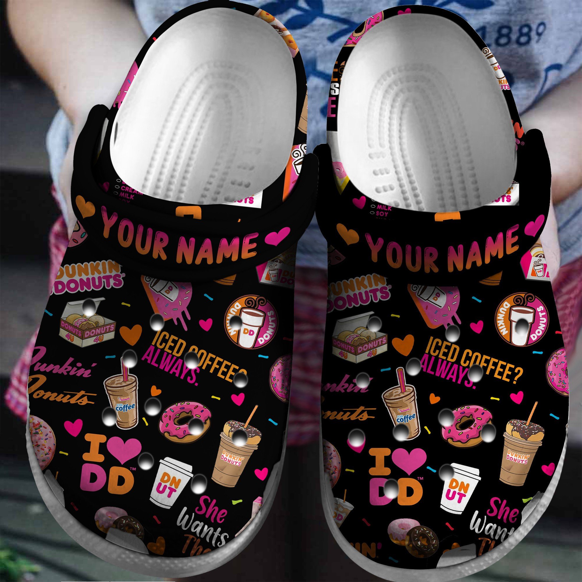 Footwearmerch Dunkin Donuts Drink Crocs Crocband Clogs Shoes Comfortable For Men Women and Kids