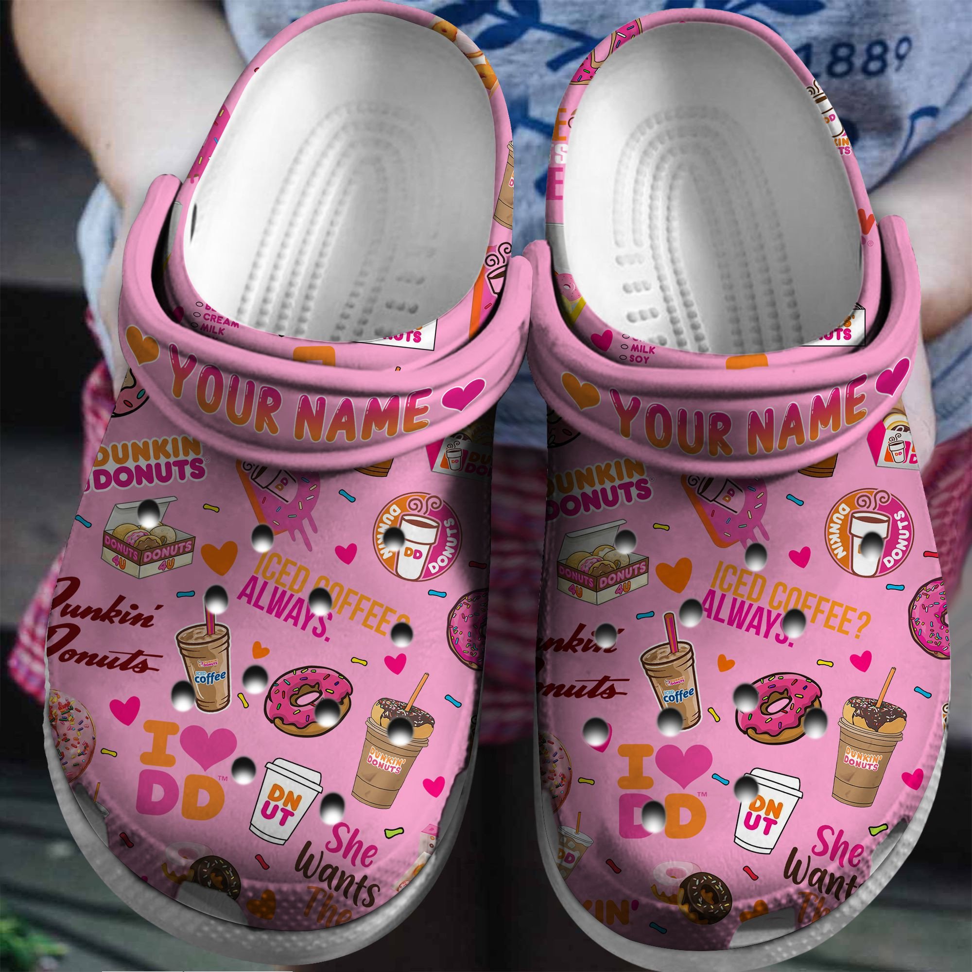 Footwearmerch Dunkin Donuts Drink Crocs Crocband Clogs Shoes Comfortable For Men Women and Kids