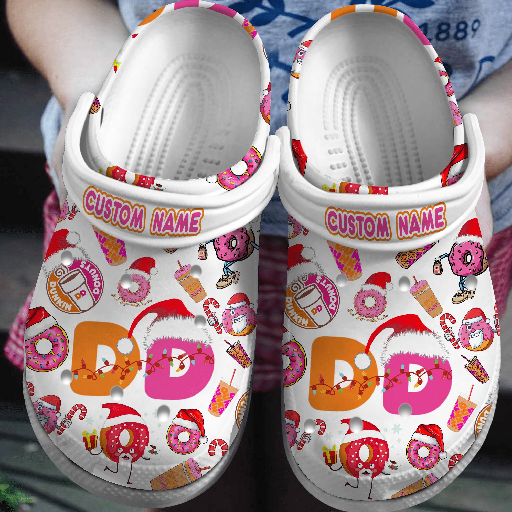 Footwearmerch Dunkin Donuts Food Crocs Crocband Clogs Shoes Comfortable For Men Women and Kids