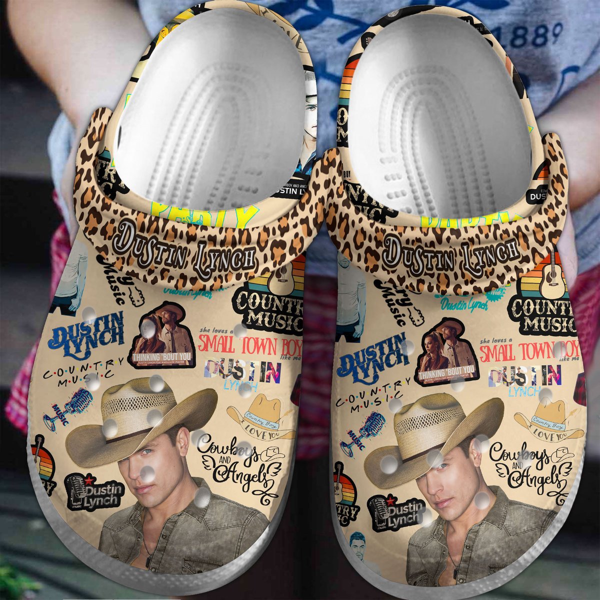Footwearmerch Dustin Lynch Music Crocs Crocband Clogs Shoes Comfortable For Men Women and Kids