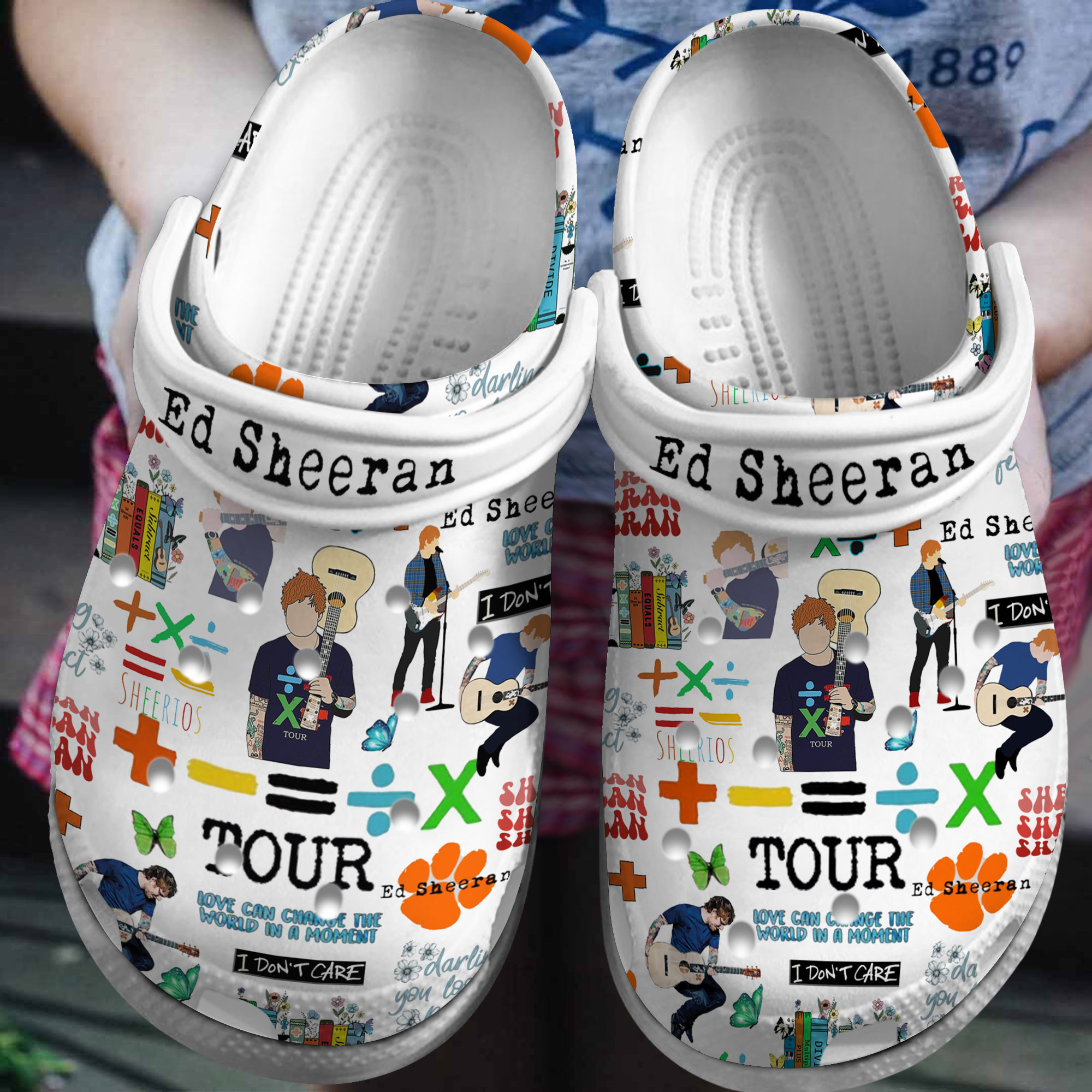 Footwearmerch Ed Sheeran Music Crocs Crocband Clogs Shoes Comfortable For Men Women and Kids