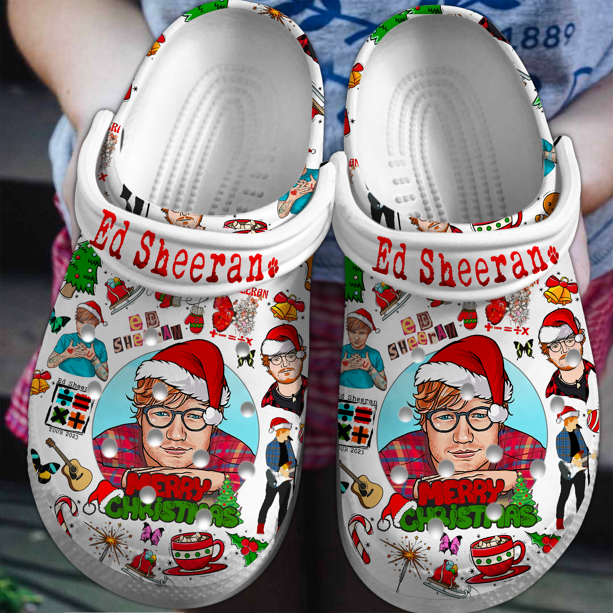 Footwearmerch Ed Sheeran Music Crocs Crocband Clogs Shoes Comfortable For Men Women and Kids