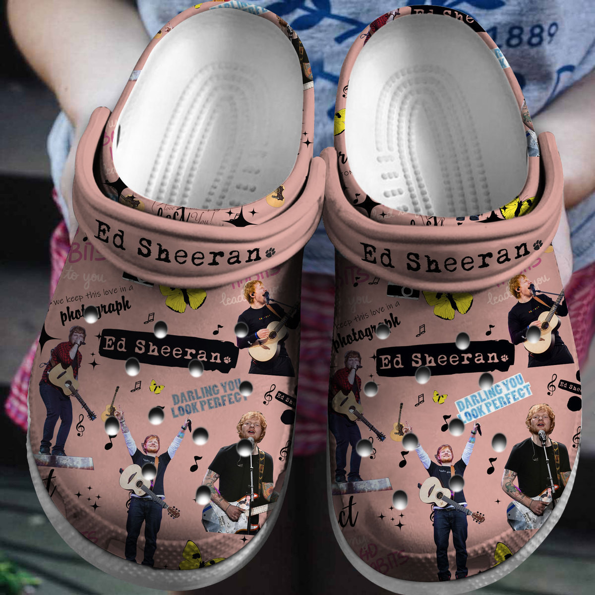 Footwearmerch Ed Sheeran Music Crocs Crocband Clogs Shoes Comfortable For Men Women and Kids