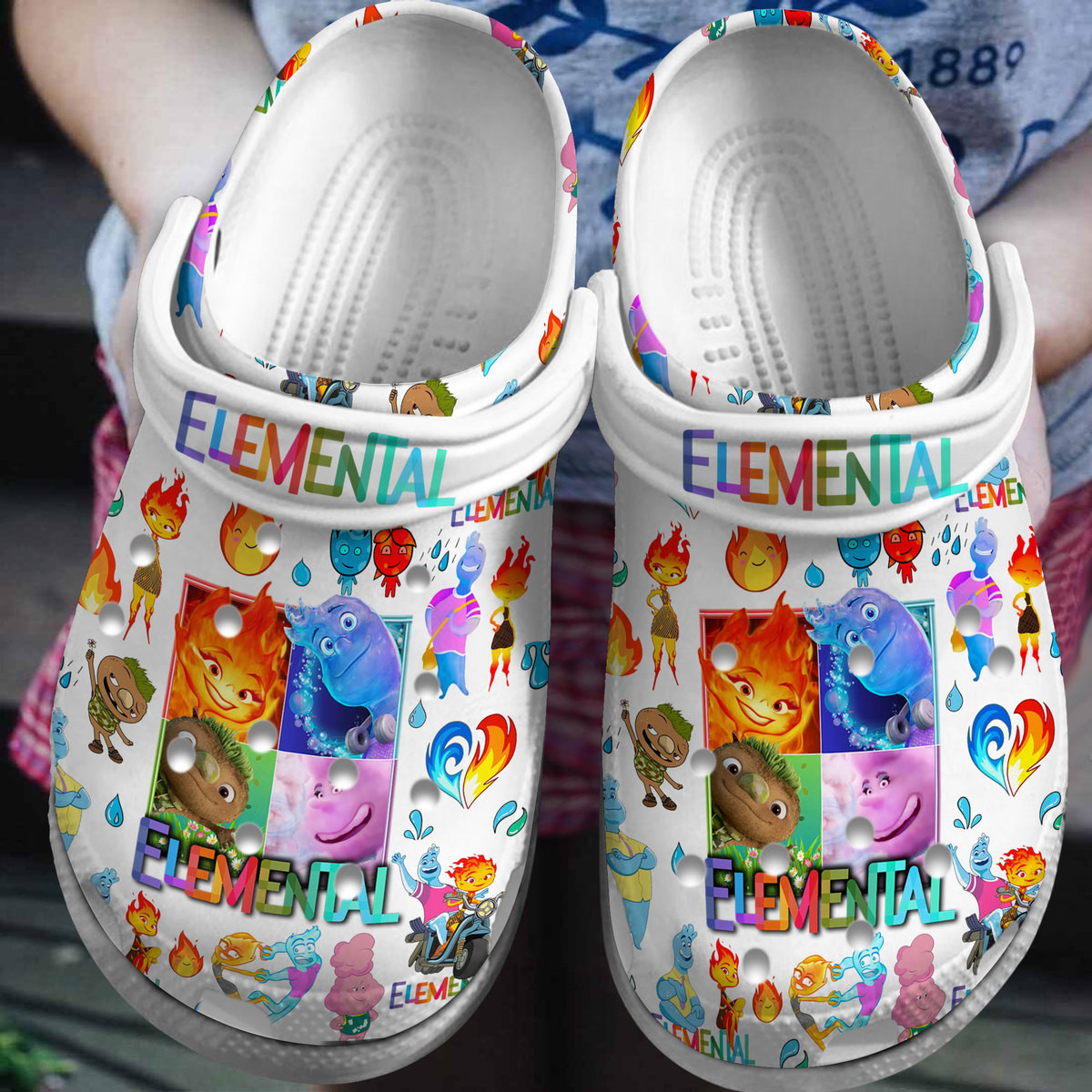 Footwearmerch Elemental Cartoon Crocs Crocband Clogs Shoes Comfortable For Men Women and Kids