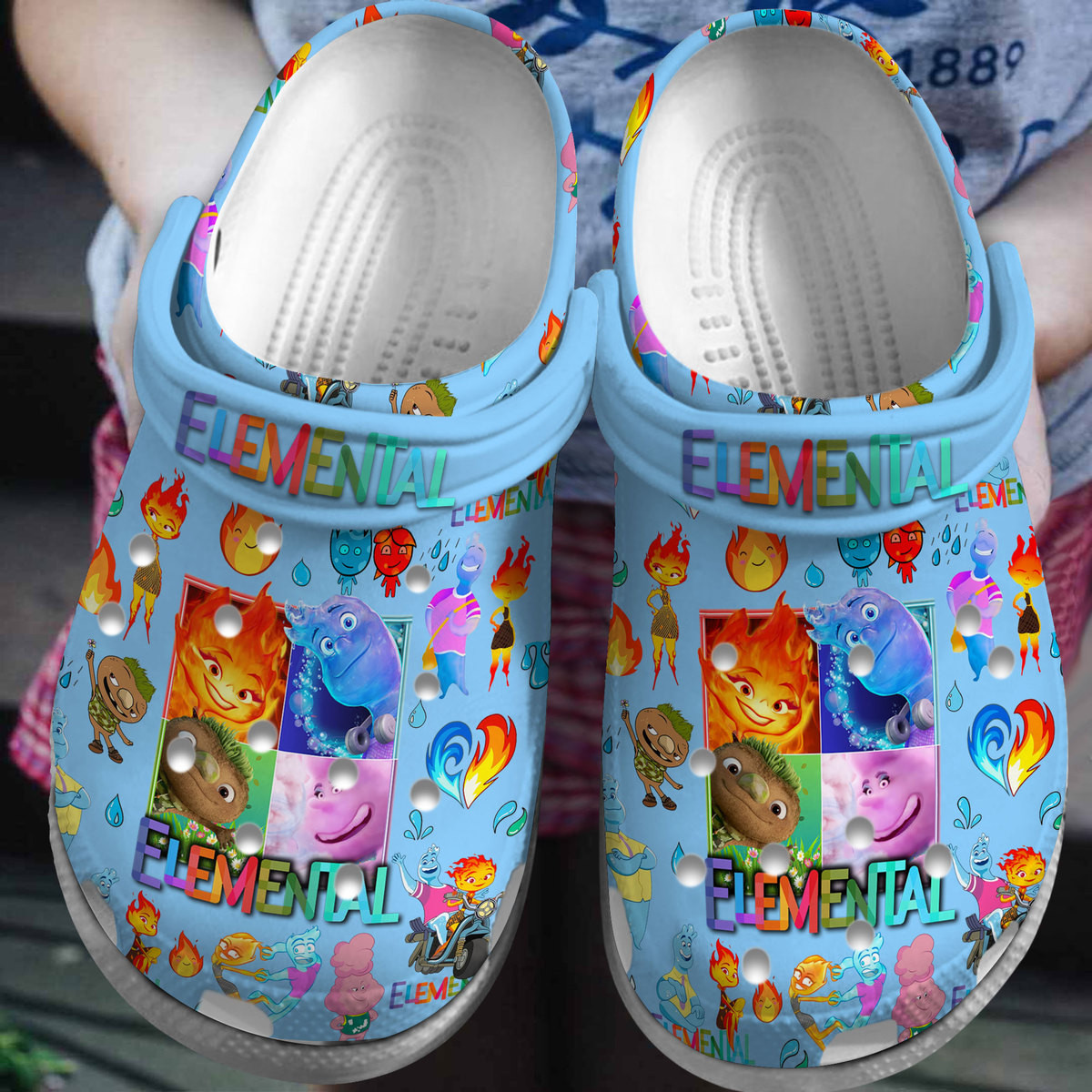 Footwearmerch Elemental Cartoon Crocs Crocband Clogs Shoes Comfortable For Men Women and Kids