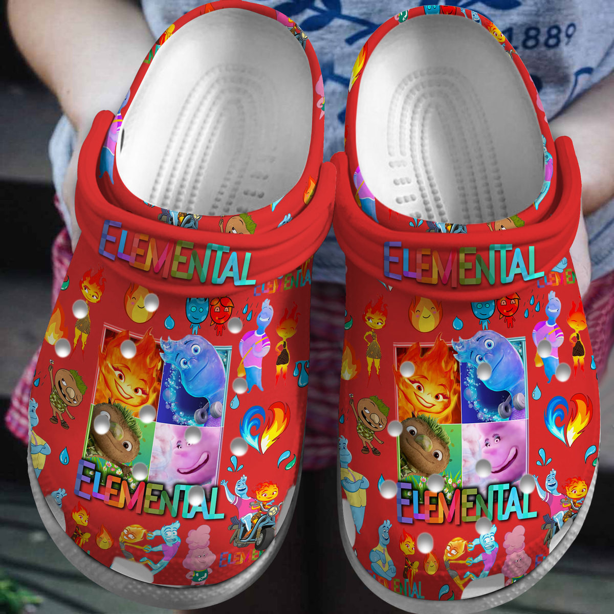 Footwearmerch Elemental Cartoon Crocs Crocband Clogs Shoes Comfortable For Men Women and Kids