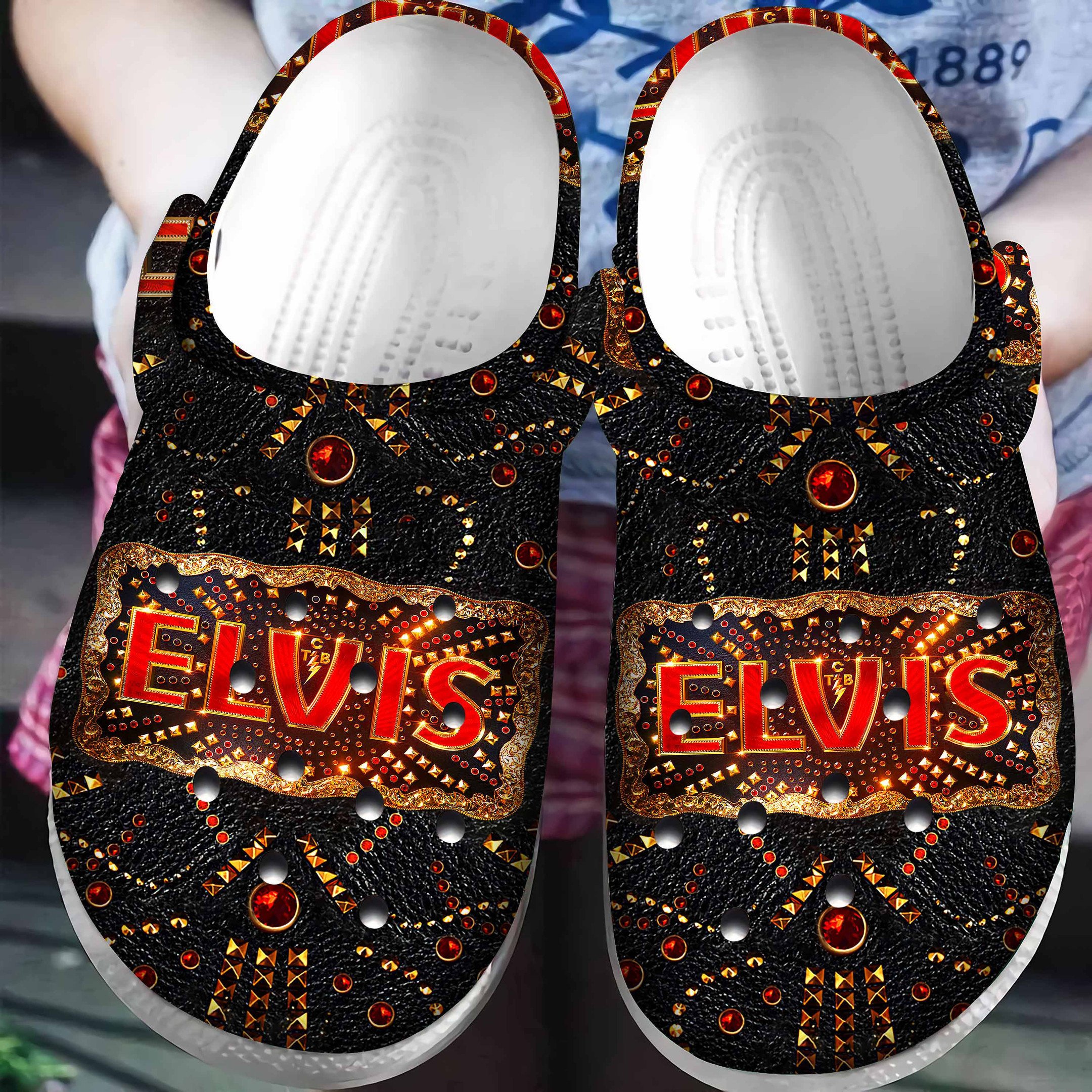 Footwearmerch Elvis Presley Singer Music Singer Music Crocs Crocband Clogs Shoes Comfortable For Men Women and Kids