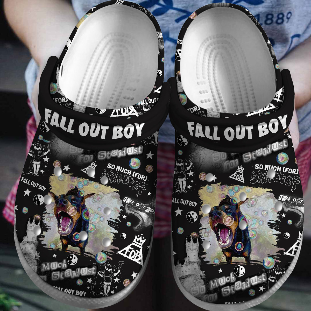 Footwearmerch Fall Out Boy Music Crocs Crocband Clogs Shoes Comfortable For Men Women and Kids