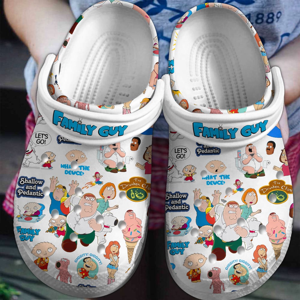 Footwearmerch Family Guy Cartoon Crocs Crocband Clogs Shoes Comfortable For Men Women and Kids