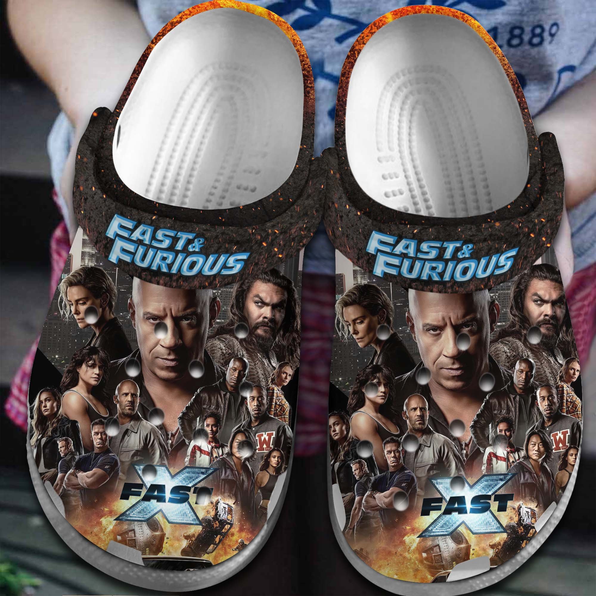 Footwearmerch Fast And Furious Movie Crocs Crocband Clogs Shoes Comfortable For Men Women and Kids